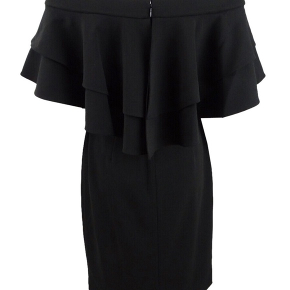 Lauren Ralph Lauren Off Shoulder Crepe Dress Sz 14 - Picture 4 of 4